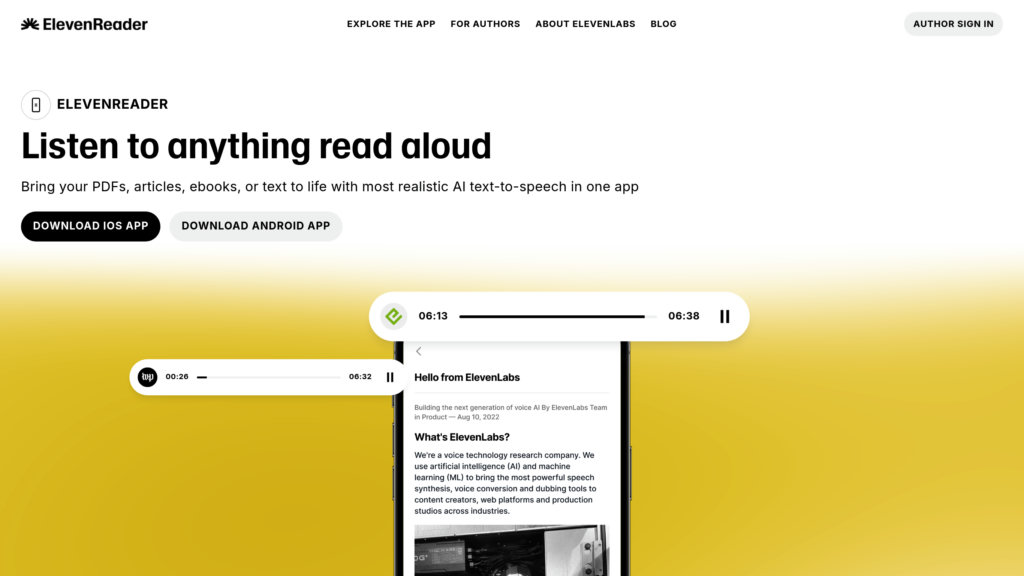 ElevenReader preview
