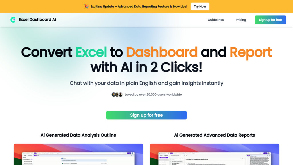 ExcelDashboard AI preview