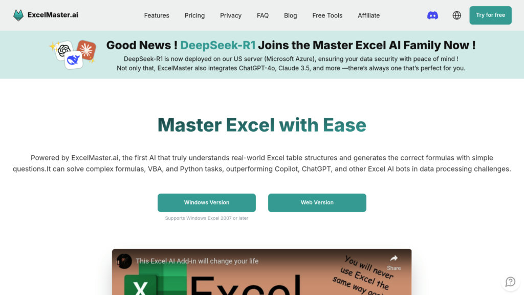 ExcelMaster.ai preview