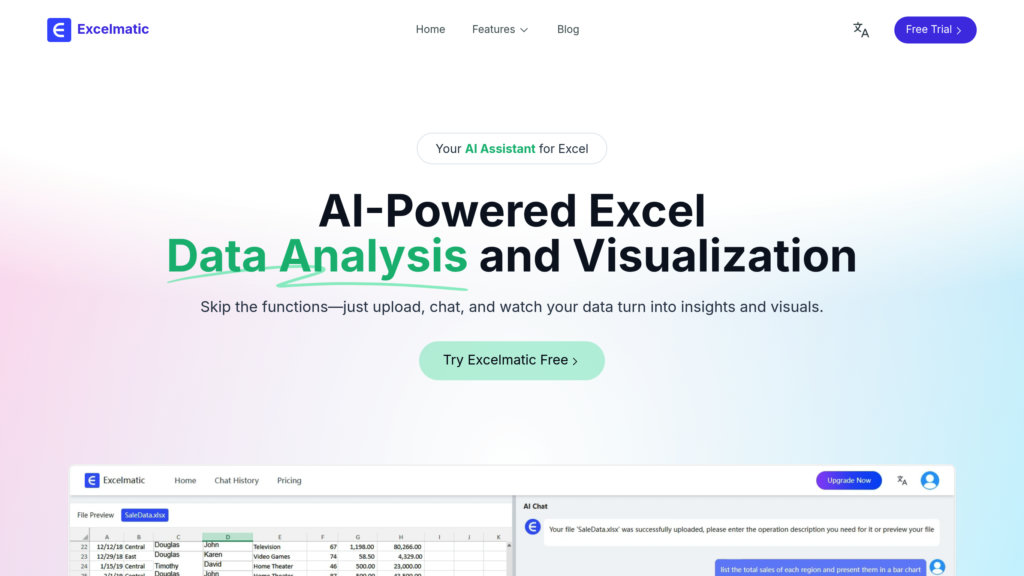 Excelmatic preview