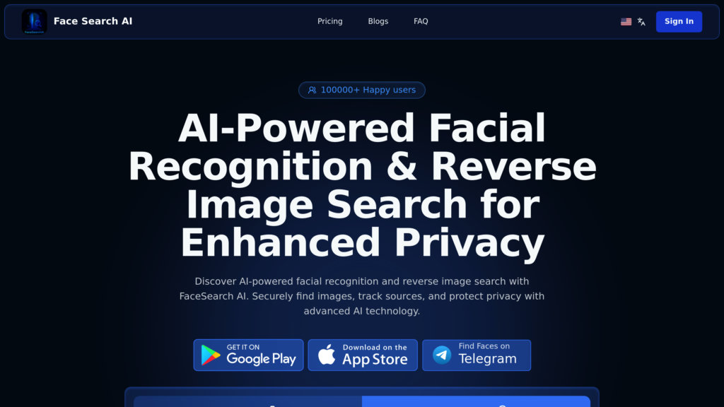 FaceSearch AI preview