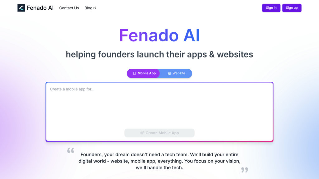 Fenado AI preview