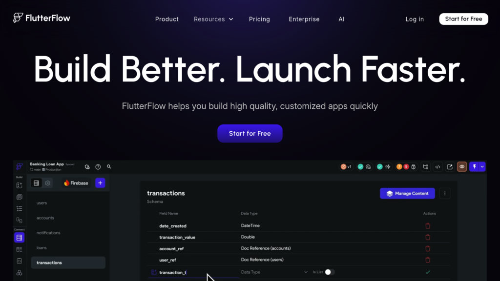 FlutterFlow preview