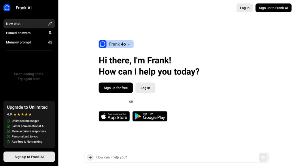 Frank AI preview