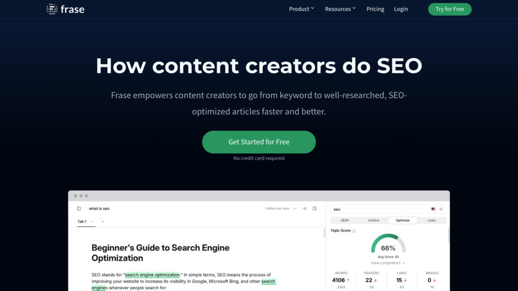 Frase.io preview