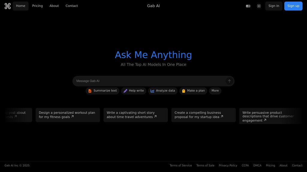 Gab AI preview