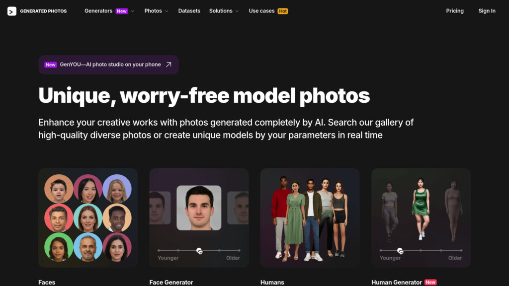 Generated Photos preview