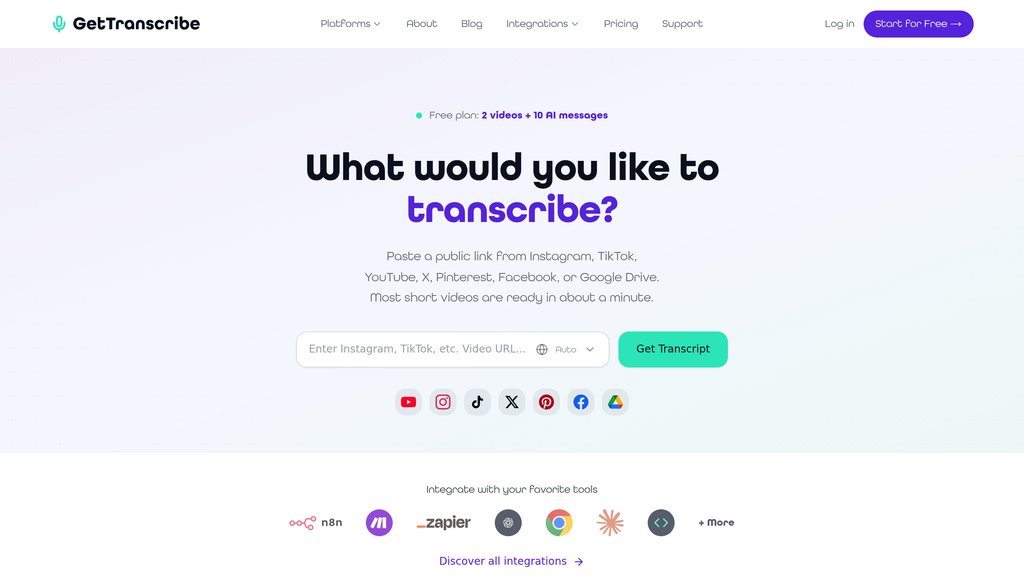 GetTranscribe preview