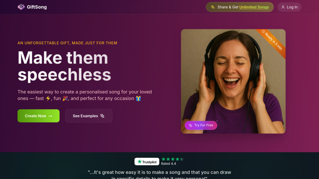 GiftSong.ai preview