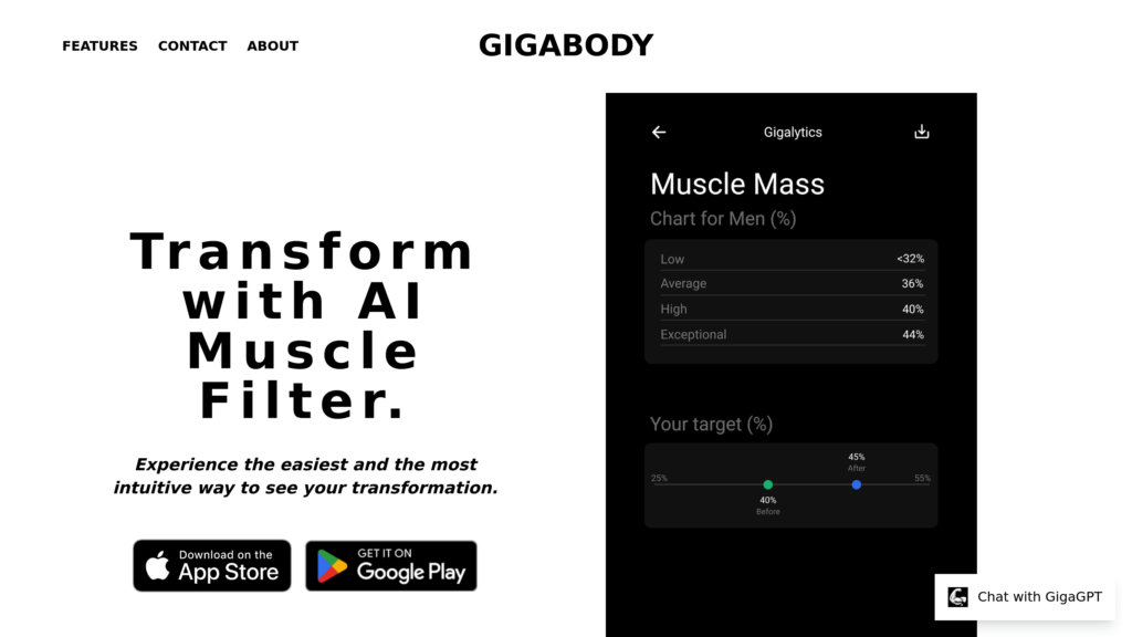 GigaBody AI Muscle Filter preview