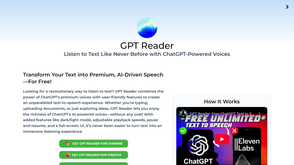 GPT Reader preview