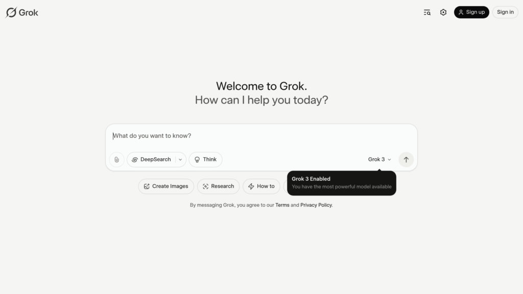 Grok AI preview