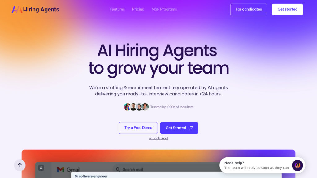 Hiring Agents AI preview