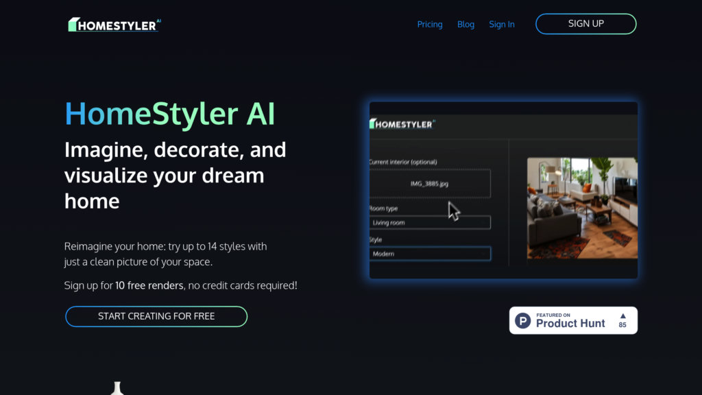 Homestyler AI preview