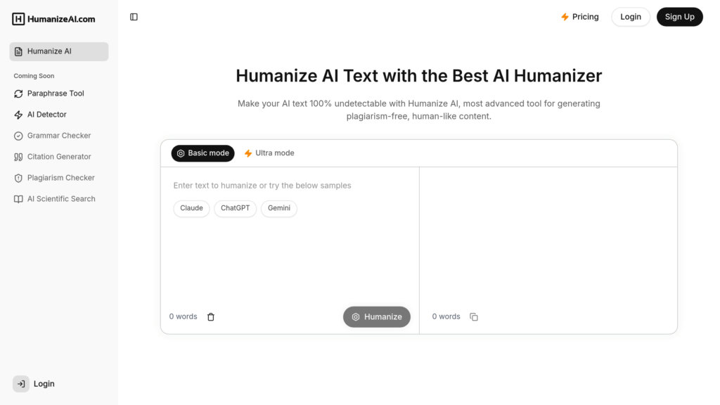 Humanize AI preview