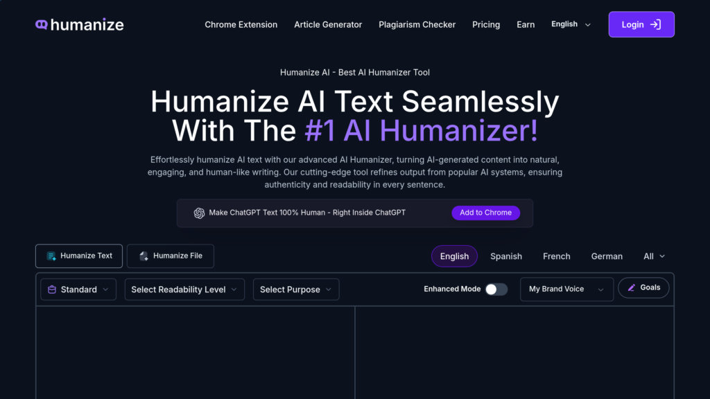 Humanize AI Text preview