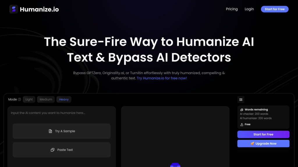 Humanize.io preview