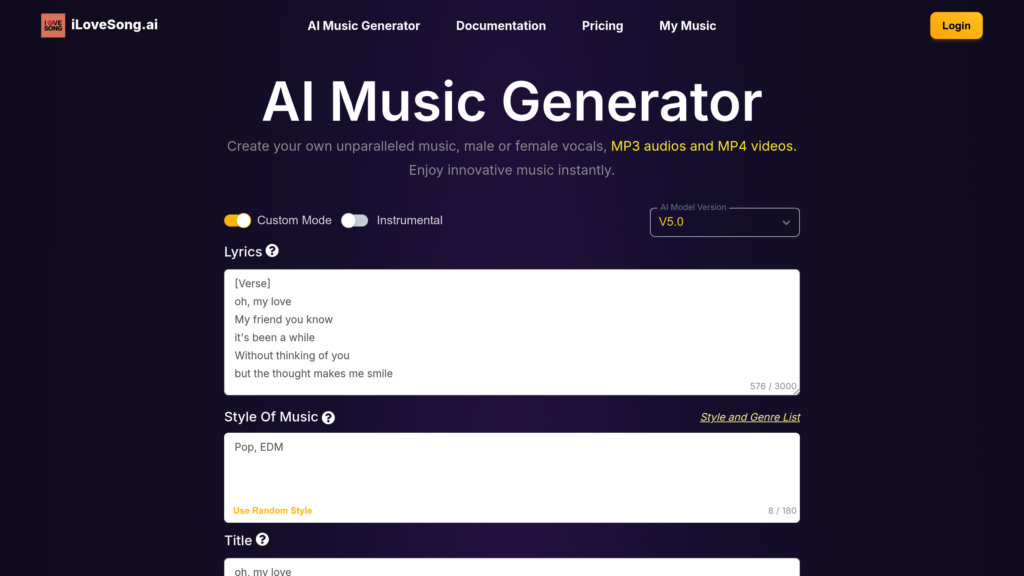iLoveSong.ai preview