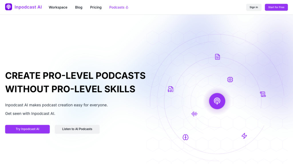 Inpodcast AI preview