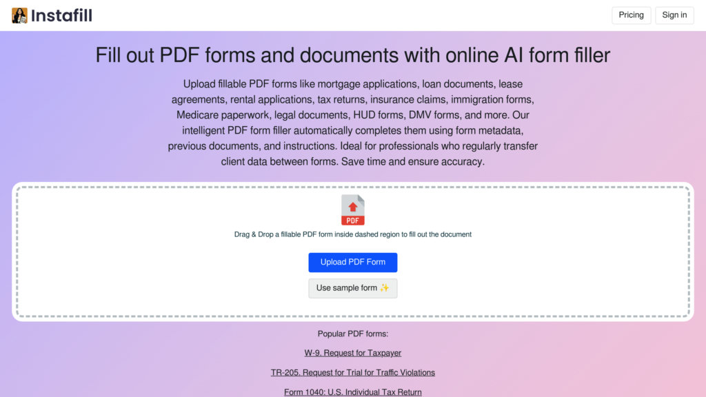 InstaFill AI preview