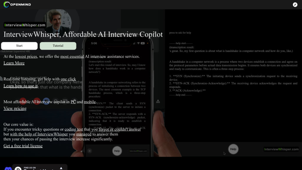 InterviewWhisper preview