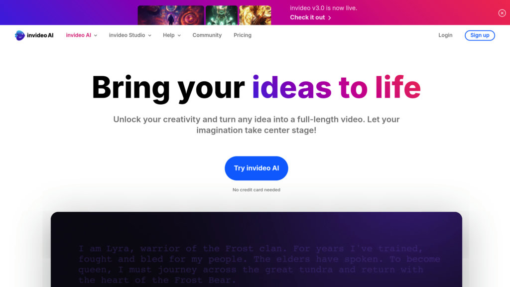 InVideo preview