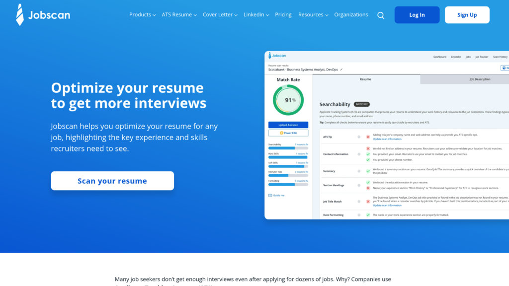 Jobscan preview
