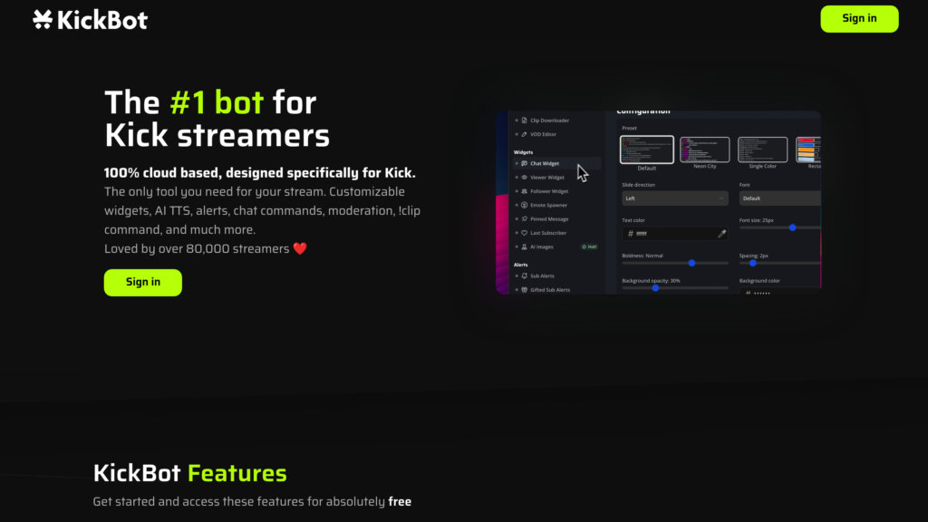 KickBot preview