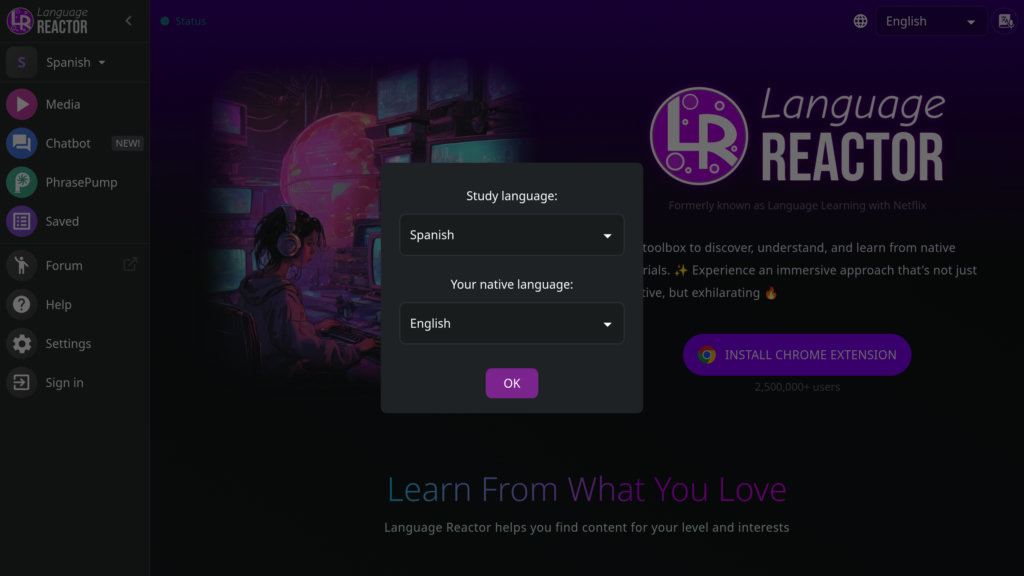 Language Reactor preview