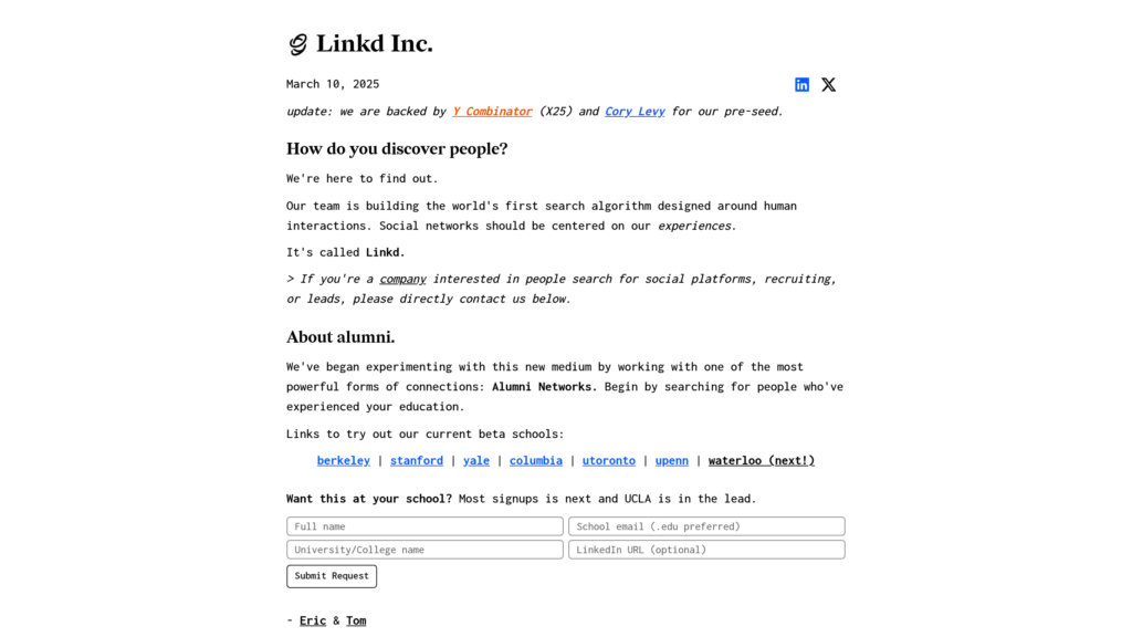 Linkd Inc. preview