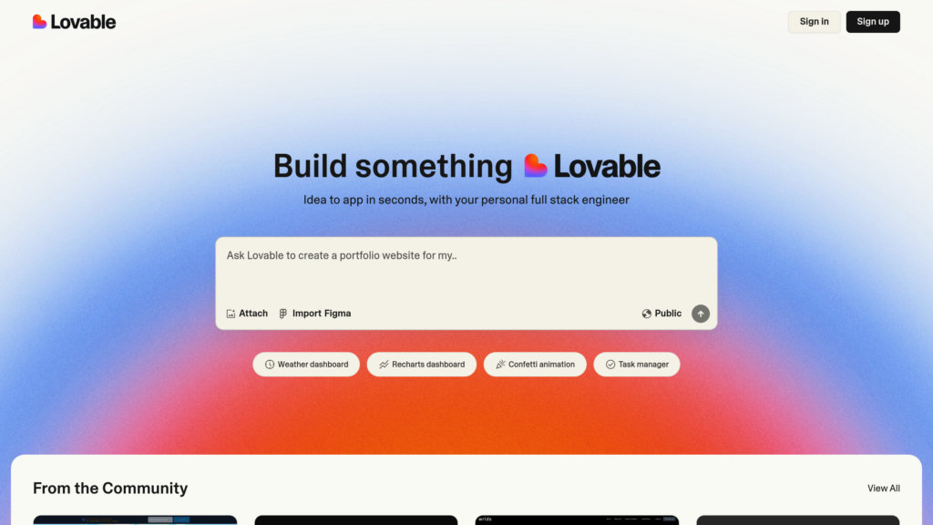 Lovable preview