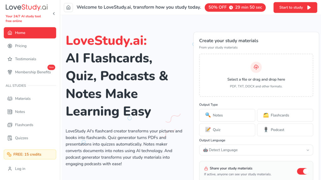 LoveStudy.ai preview