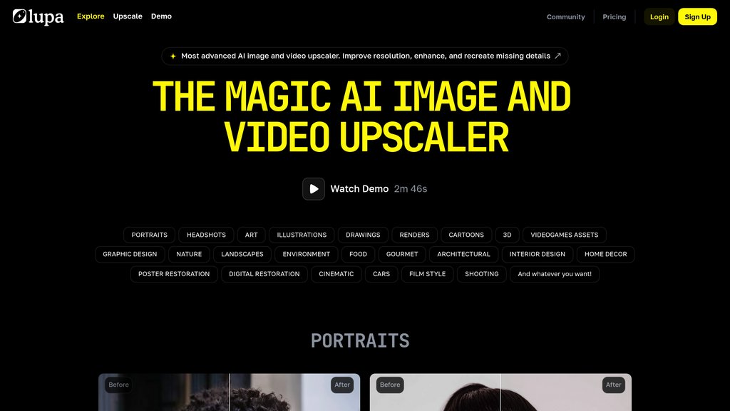 Lupa Upscaler preview
