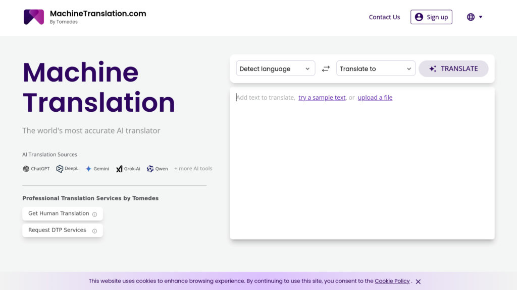 Machine Translation preview