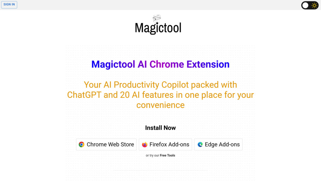 Magictool AI preview
