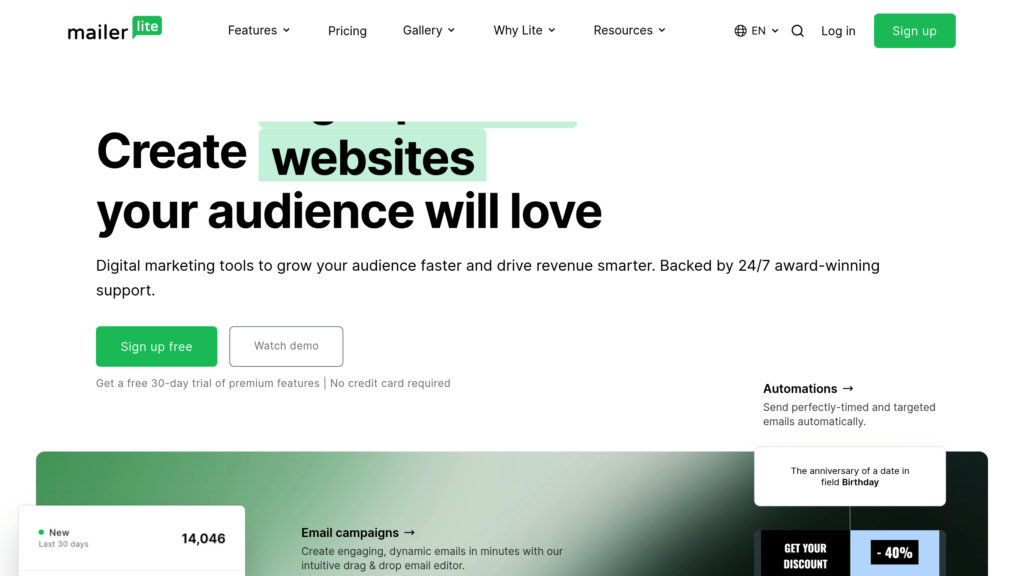 MailerLite preview