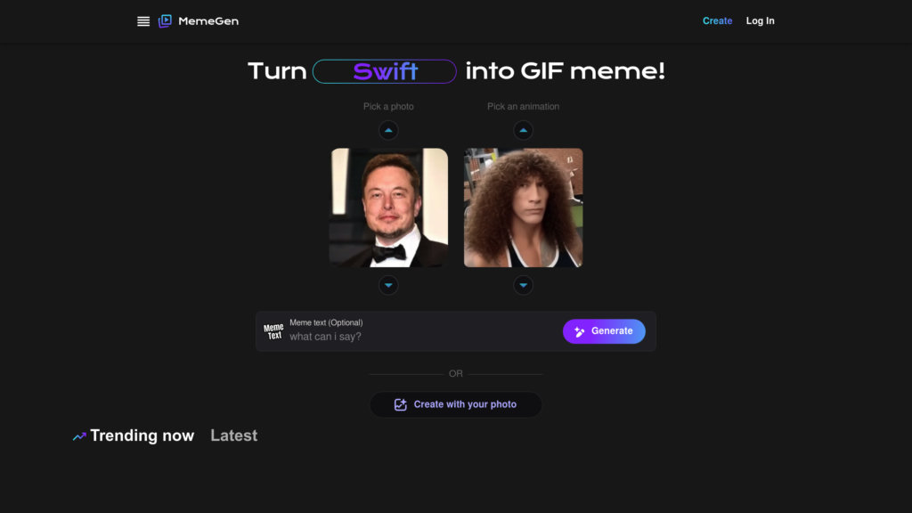 MemeGen AI preview