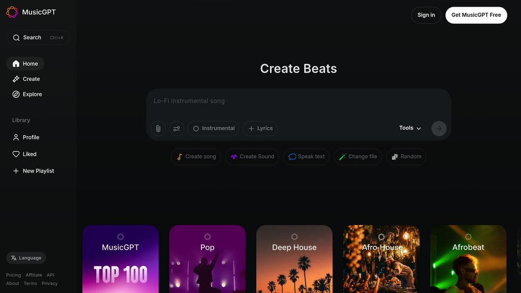 MusicGPT preview
