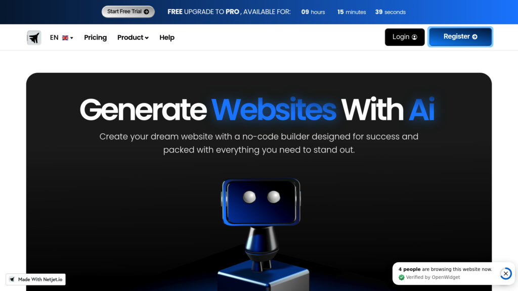 Netjet.io preview