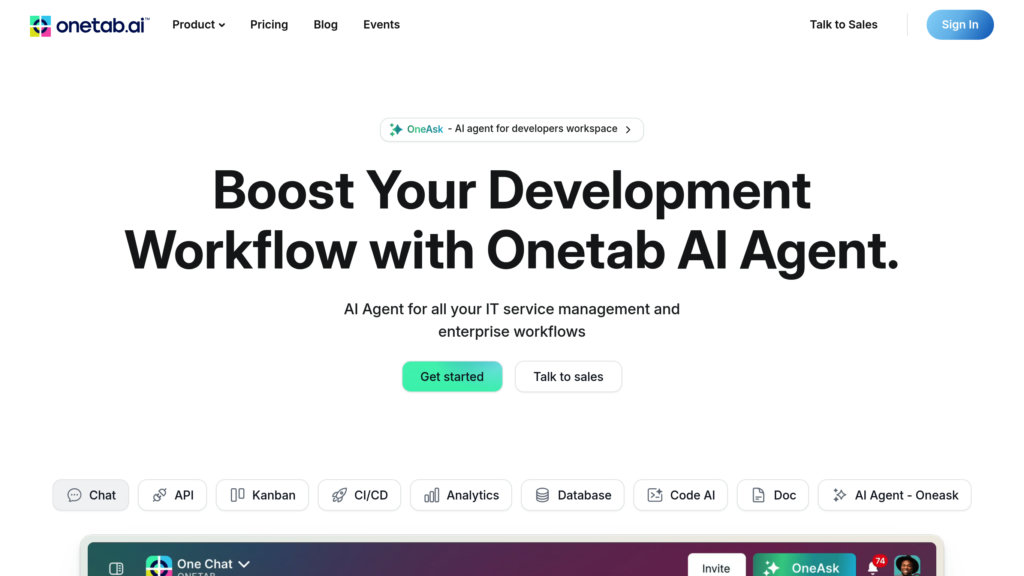 Onetab AI preview