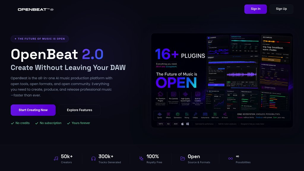 OpenBeat AI preview