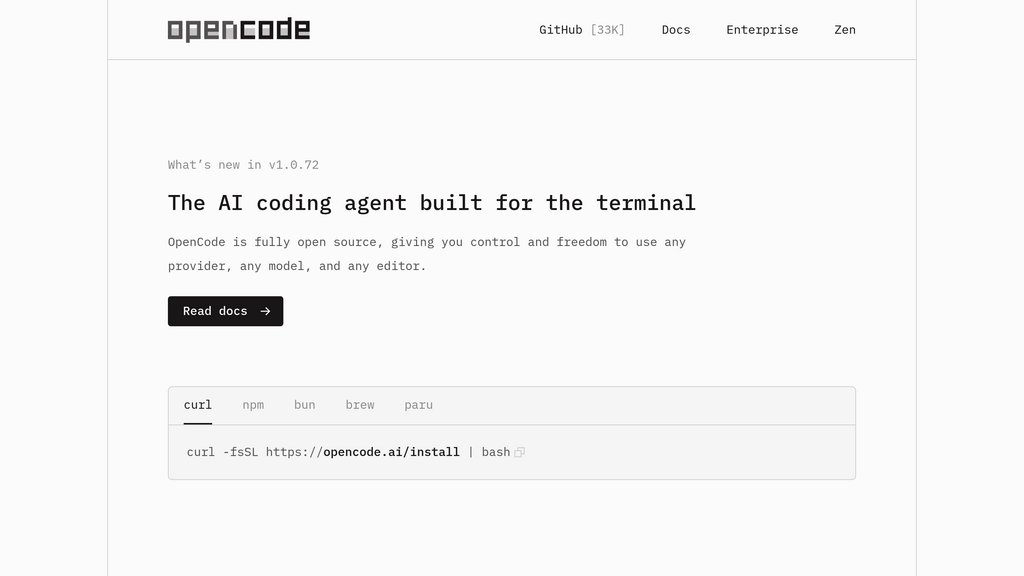 OpenCode preview