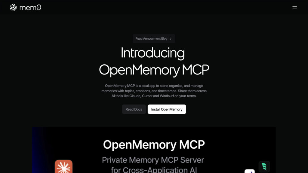 OpenMemory MCP preview