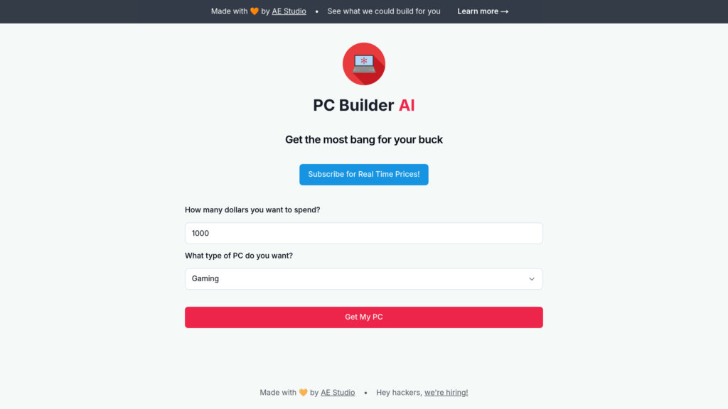 PC Builder AI preview