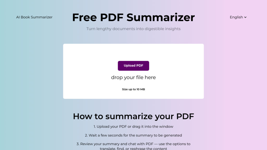 PDF Summarizer preview