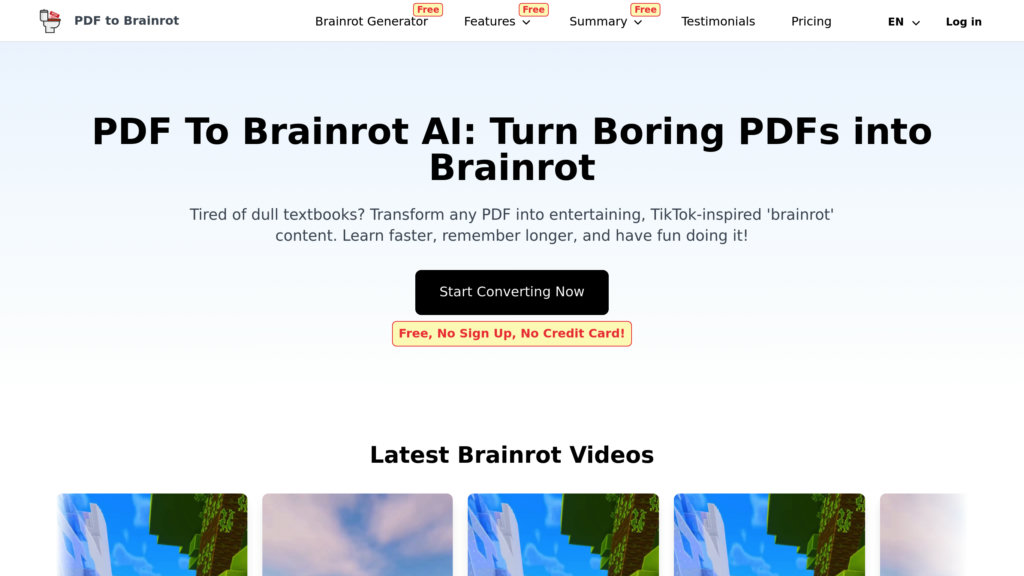 PDF To Brainrot preview