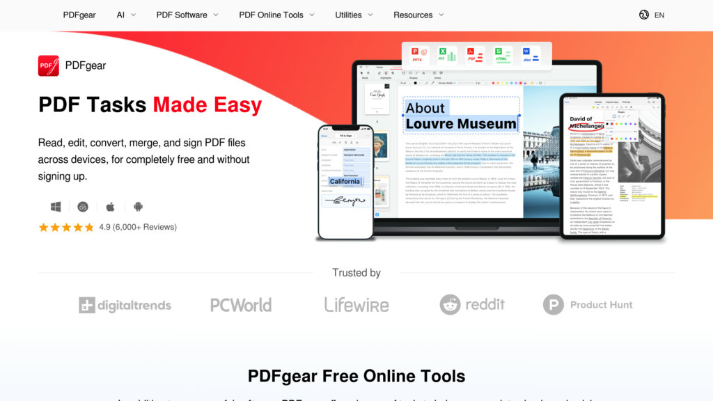PDFgear preview