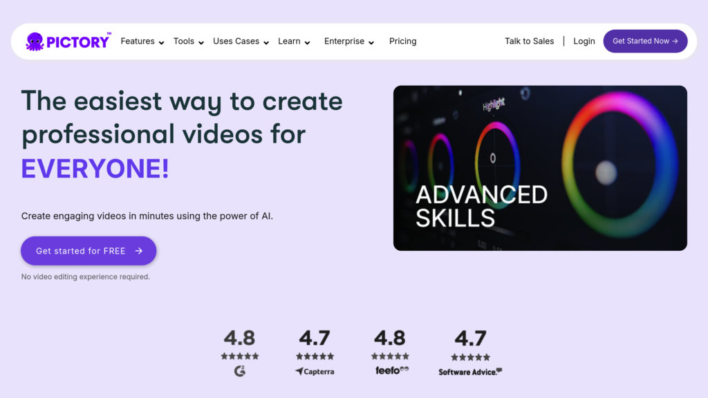 Pictory AI preview