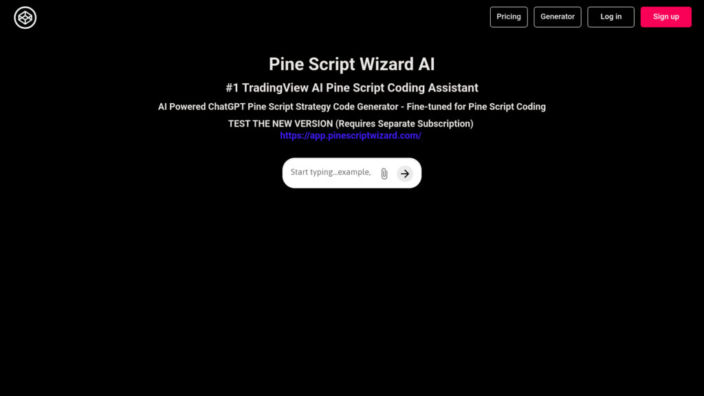 Pine Script Wizard AI preview