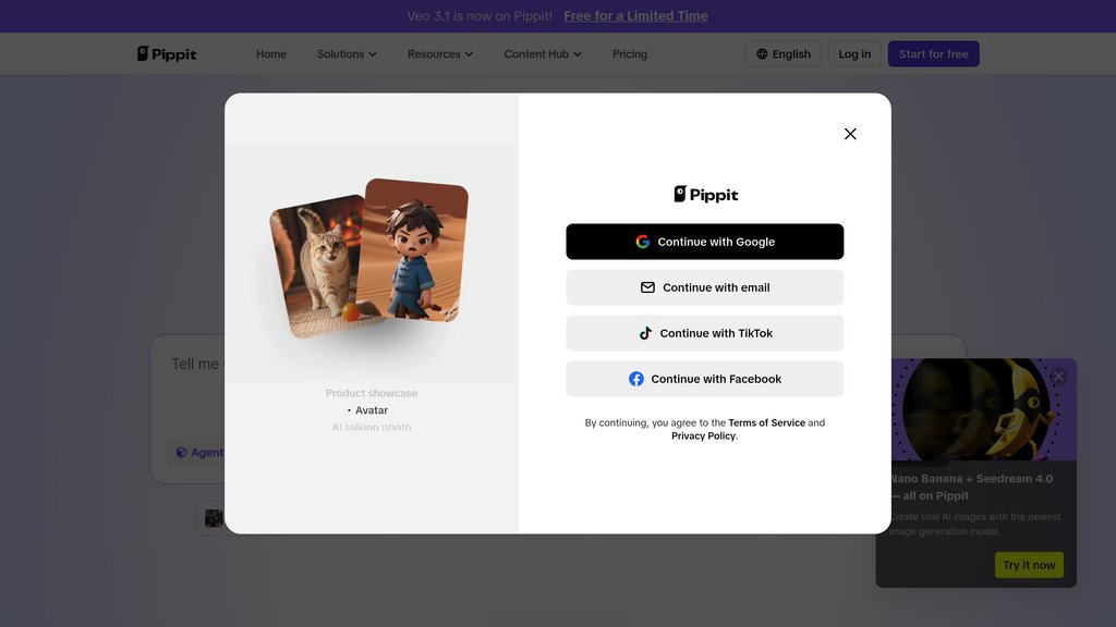 Pippit AI preview
